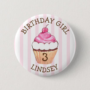 Macaron Rond 5 Cm Petit gâteau personnalisé de fille d'anniversaire