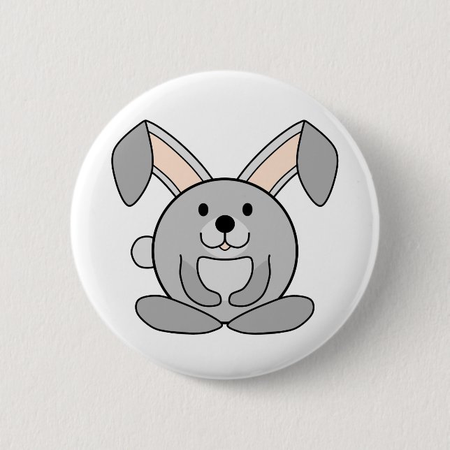 Macaron Rond 5 Cm Petit lapin (Devant)
