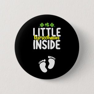 Macaron Rond 5 Cm Petit Lutin à l'Intérieur de la Grossesse Maman En