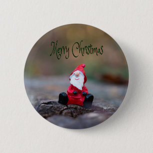Macaron Rond 5 Cm Petit Père Noël Clause Joyeux Noël