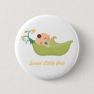 Macaron Rond 5 Cm Petit pois dans un cosse Mignon bébé garçon