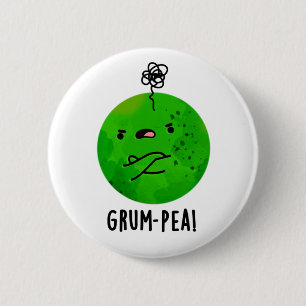 Macaron Rond 5 Cm Petit pois de gomme amusant Veggie Pun