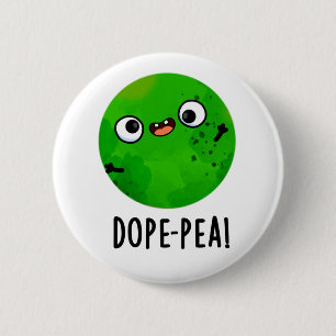 Macaron Rond 5 Cm Petit pois drôle jeu de mots sur le pois idiot