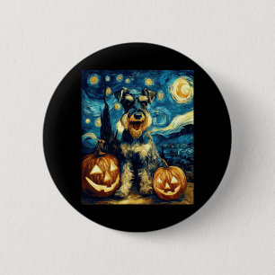 Macaron Rond 5 Cm Petit Schnauzer Chien Halloween Jack O Lant