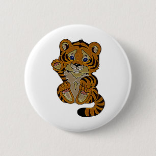 Macaron Rond 5 Cm Petit tigre