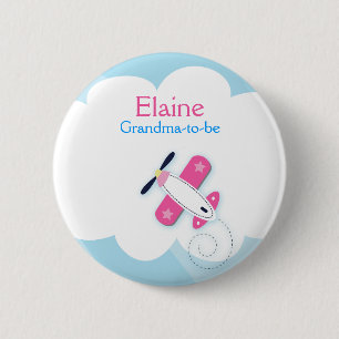 Macaron Rond 5 Cm Petite bouton personnalisé de NOM d'aviateur par