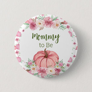 Macaron Rond 5 Cm Petite maman rose Citrouille à être épingle - Pers