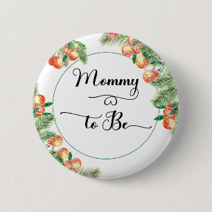 Macaron Rond 5 Cm Petite mignonne Citrus Orange Maman to Be Button