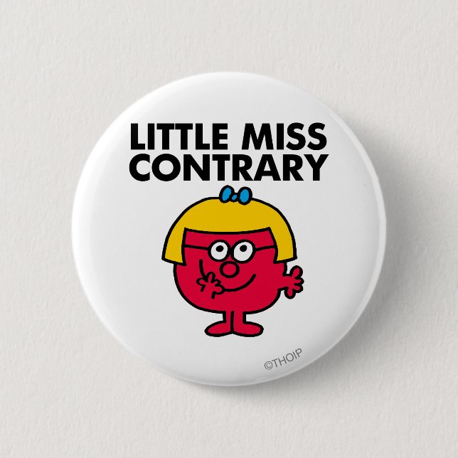Macaron Rond 5 Cm Petite Miss Contraire (Devant)