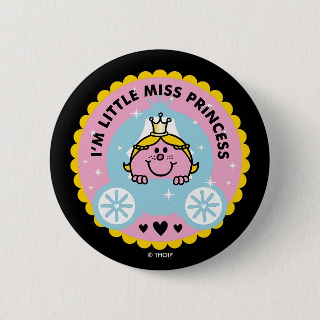 Macaron Rond 5 Cm Petite Mlle Princesse | Je suis une princesse (Devant)