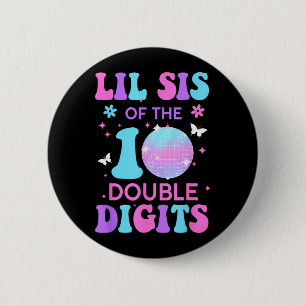Macaron Rond 5 Cm Petite soeur de la fille d'anniversaire Double Chi