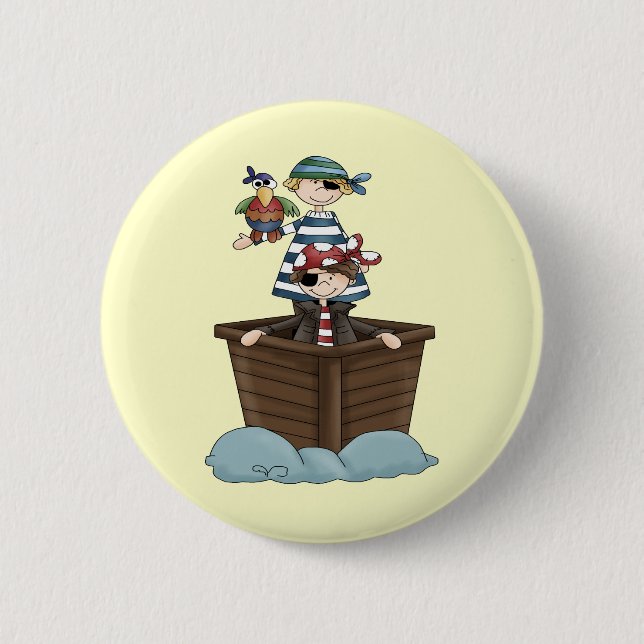 Macaron Rond 5 Cm Petits pirates (Devant)