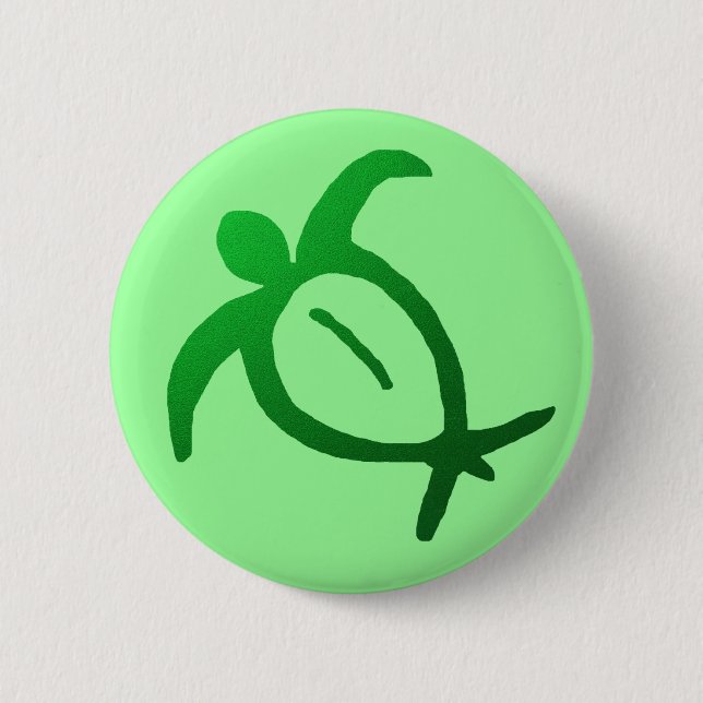 Macaron Rond 5 Cm Pétroglyphe hawaïenne de Honu - bouton (Devant)