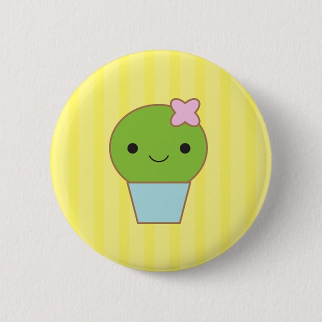 Macaron Rond 5 Cm Peu de cactus (Devant)