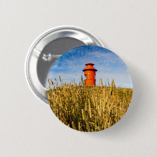 Macaron Rond 5 Cm Phare à Stykkisholmur, Islande