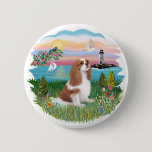 Macaron Rond 5 Cm Phare - Cavalier (BL-F)