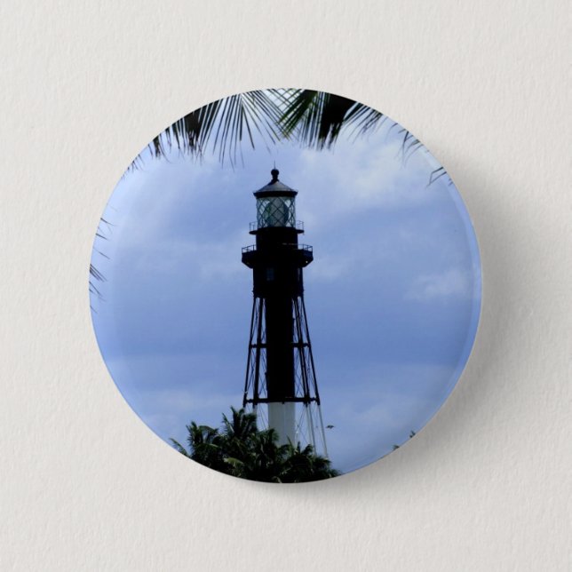 Macaron Rond 5 Cm Phare d'admission de Hillsboro (Devant)