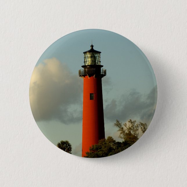 Macaron Rond 5 Cm Phare d'admission de Jupiter (Devant)