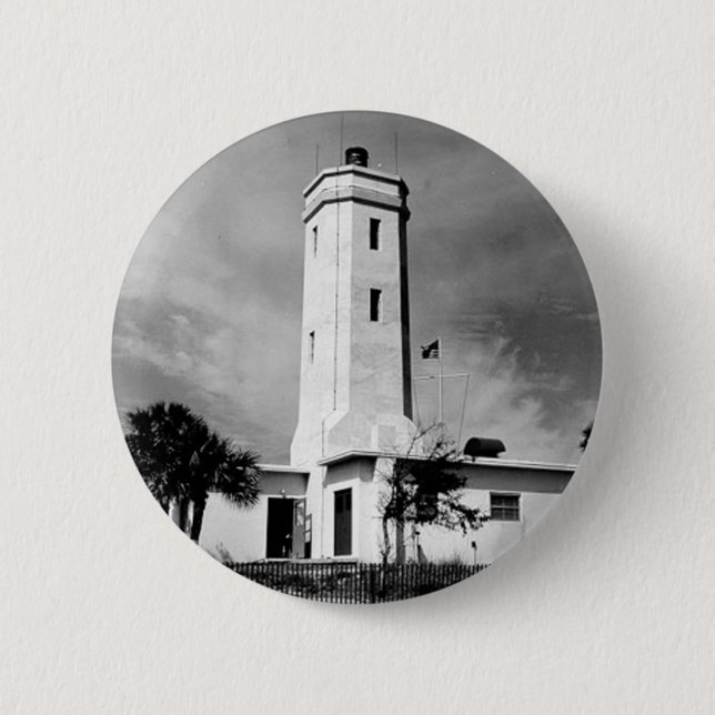 Macaron Rond 5 Cm Phare de St Johns (Devant)