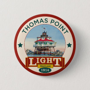 Macaron Rond 5 Cm Phare de Thomas Point