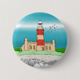 Macaron Rond 5 Cm Phare du Cap Agulhas