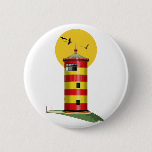 Macaron Rond 5 Cm Phare Pilsum Allemagne