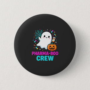 Macaron Rond 5 Cm Pharmacien Halloween Pharma-Boo Crew Conception de