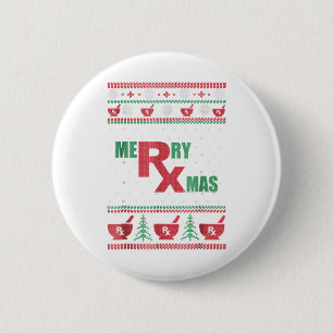 Macaron Rond 5 Cm Pharmacy ugly christmas - merry xmas
