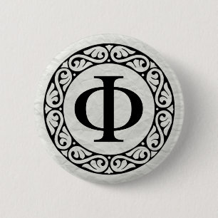 Macaron Rond 5 Cm Phi de lettre d'alphabet grec