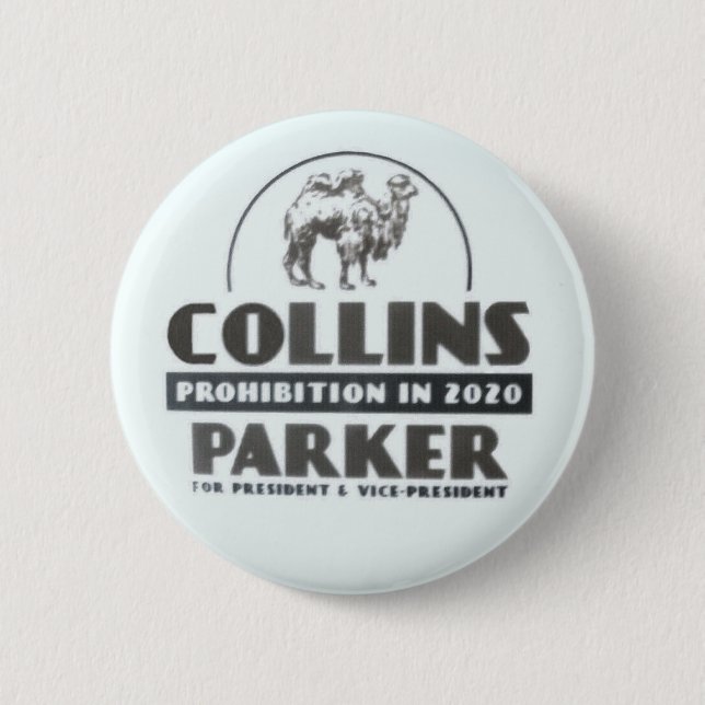 Macaron Rond 5 Cm Phil Collins pour le Président 2020 (Devant)