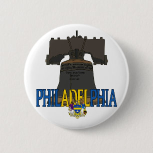 Macaron Rond 5 Cm Philadelphie Pennsylvanie Liberty Bell