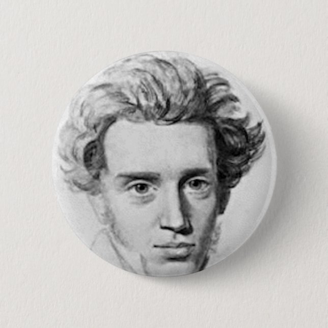Macaron Rond 5 Cm Philosophe Soren Kierkegaard (Devant)