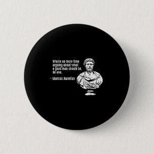 Macaron Rond 5 Cm Philosophie Citations Enseignant Stoicisme Marcus 
