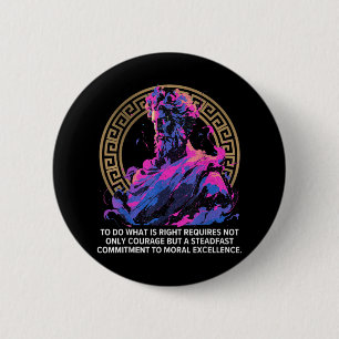 Macaron Rond 5 Cm Philosophie stoïque Epic vieux grec Inspirationnel