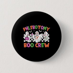 Macaron Rond 5 Cm Phlebotomie Boo Crew Phlebotomist Halloween Costum