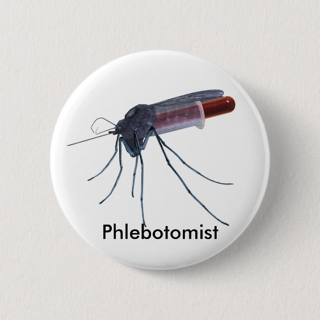 Macaron Rond 5 Cm Phlebotomist (Devant)