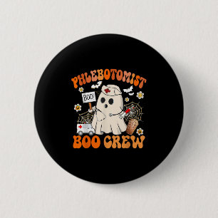 Macaron Rond 5 Cm Phlebotomiste Boo Crew Drôle Fantôme Halloween Cos
