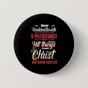 Macaron Rond 5 Cm Phlebotomiste Christ Jésus Phlebotomie Cadeau de s