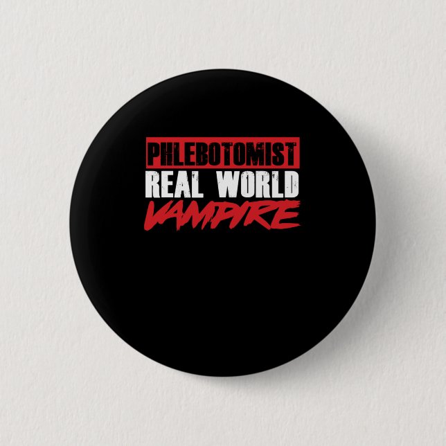 Macaron Rond 5 Cm Phlebotomiste Real World Vampire Phlebotomie Cadea (Devant)