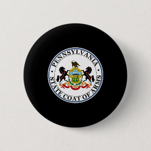 Macaron Rond 5 Cm Phoque de Pennsylvanie, sceau d'État américain