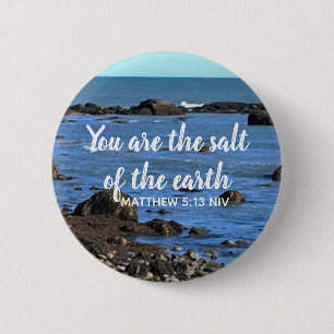 Macaron Rond 5 Cm Photo Atlantic Ocean Bible Verse Encouragement