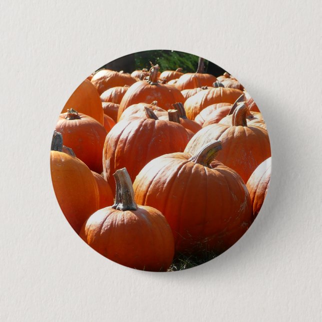 Macaron Rond 5 Cm Photo citrouille pour automne, Halloween ou Thanks (Devant)