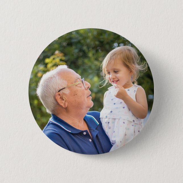 Macaron Rond 5 Cm Photo complète personnalisée Créer votre propre (Devant)