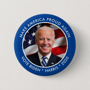 Macaron Rond 5 Cm Photo de Joe Biden 2020