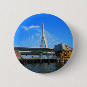 Macaron Rond 5 Cm Photo de pont de Boston sur des cadeaux