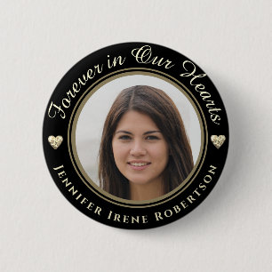Macaron Rond 5 Cm Photo de souvenir pour toujours dans nos cœurs