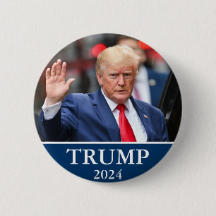 Macaron Rond 5 Cm Photo Donald Trump - Trump 2024