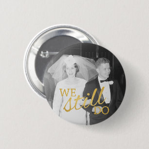 Macaron Rond 5 Cm Photo du 50e anniversaire du Mariage - Nous le fai