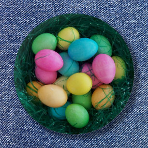 Macaron Rond 5 Cm Photo du nid d'oeufs de Pâques