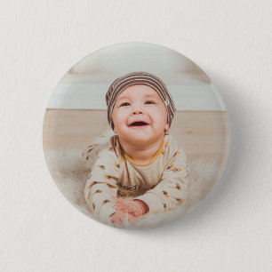 Macaron Rond 5 Cm Photo et texte personnalisés